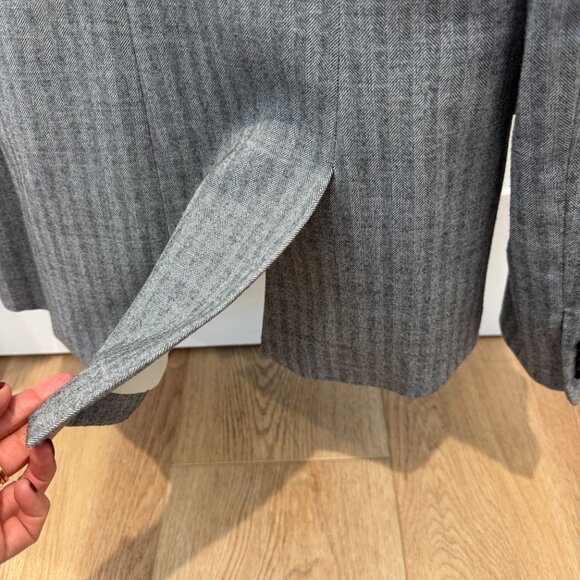 Veronica Beard Herringbone Blazer Gray Size 4 - Picture 9 of 15